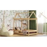 MebleWrobel Bear House bed 160x80cm Natural - Mari Kali Stores Cyprus
